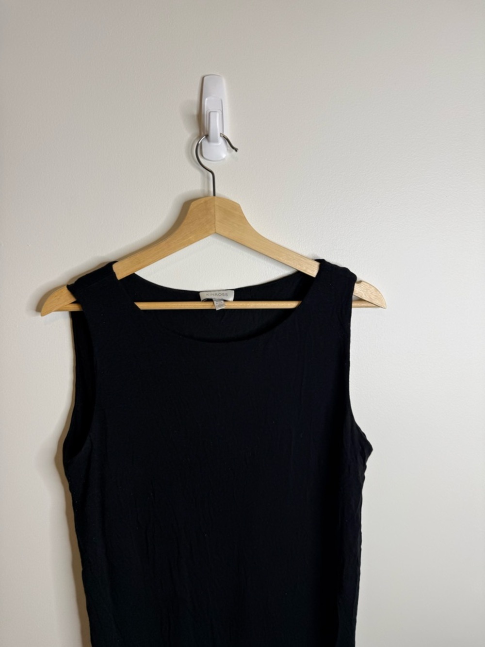 Kinross Black Sleeveless Midi Shift Dress size large made in the USA - Picture 2 of 6